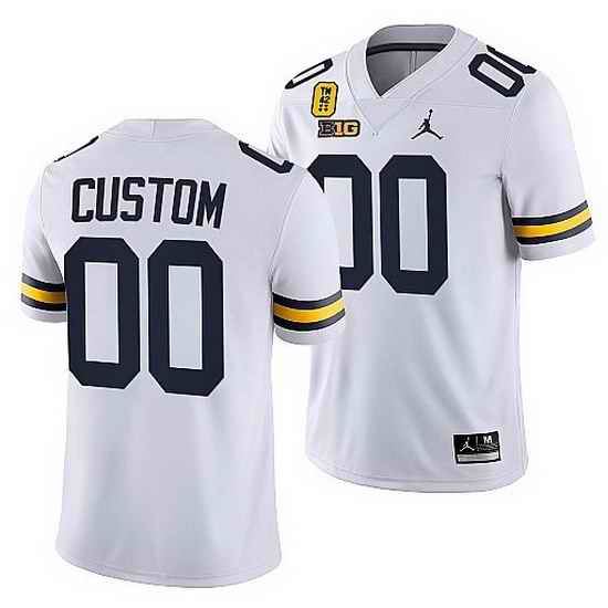 Michigan Wolverines Custom White Tm #42 Patch Honor Tate Myre Jersey