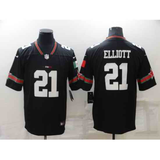 Men Dallas Cowboys #21 Ezekiel Elliott Mexico Version Vapor Limited Stitched NFL Jersey