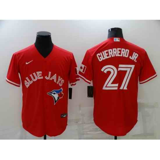 Men's Toronto Blue Jays #27 Vladimir Guerrero Jr. Red Game Alternate Baseball Jersey