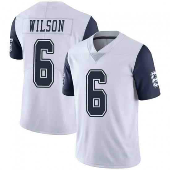 Men Dallas Cowboys #6 Donavan Wilson White Thanksgiving Limited Stitched Jersey