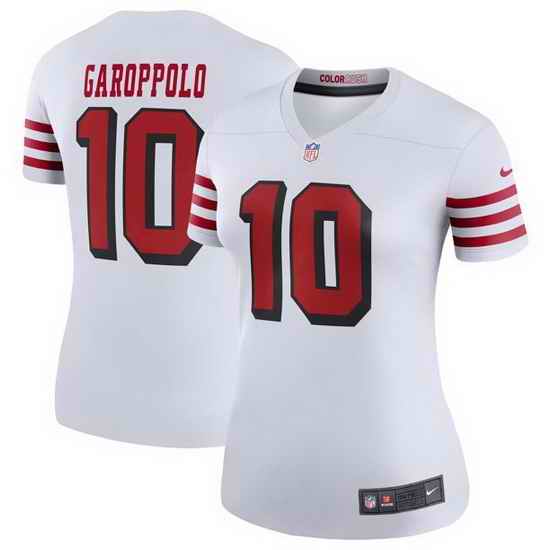 Women Nike San Francisco 49ers Jimmy Garoppolo #10 Rush NFL Jersey
