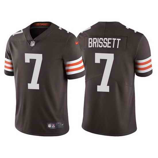 Men Cleveland Browns #7 Jacoby Brissett Brown Vapor Untouchable Limited Stitched jersey