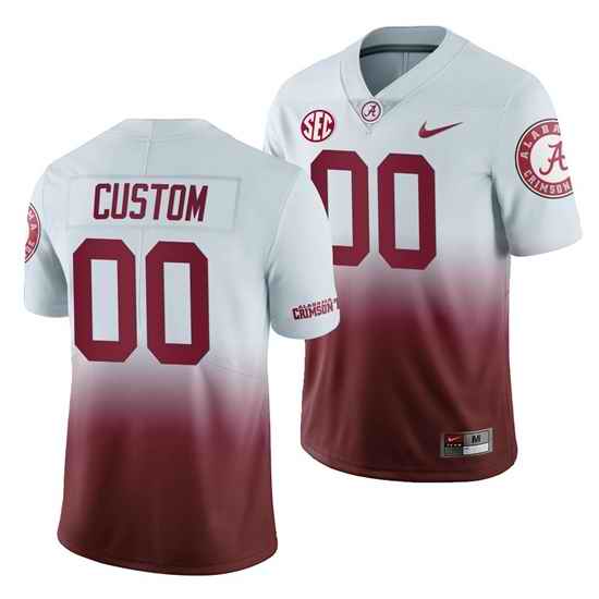 Alabama Crimson Tide Custom Men's Gradient 2019 Color Crash Jersey