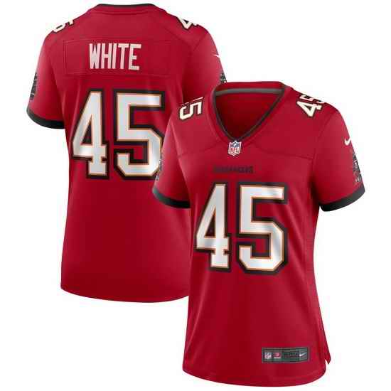 Women Nike Tampa Bay Buccaneers #45 Devin White Red Vapor Limited Football Jersey