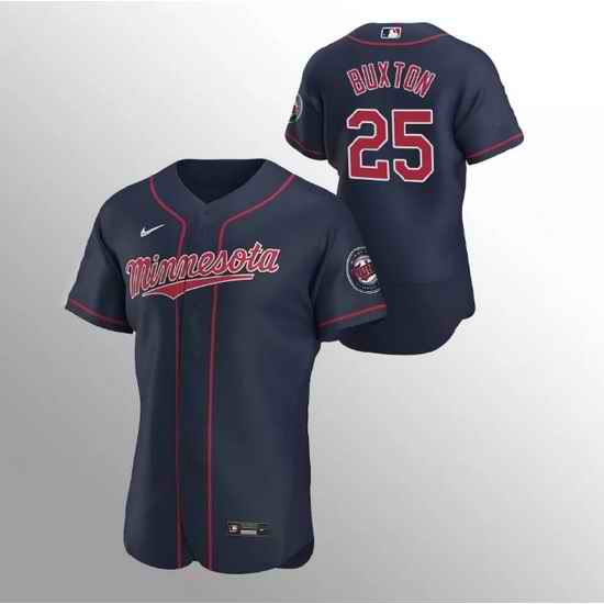 Men Minnesota Twins #25 Byron Buxton Navy Flex Base Stitched Jerseys