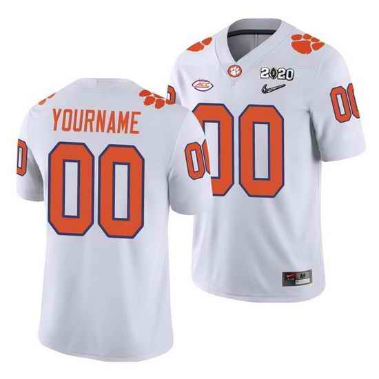 Clemson Tigers Custom White College Football Men'S Jersey 0