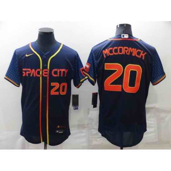 Men Houston Astros #20 Chas McCormick 2022 Navy City Connect Flex Base Stitched Baseball Jerse