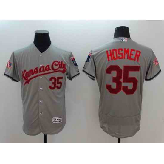 Men Kansas City Royals #35 Hosmer Grey Elite 2022 MLB Jersey