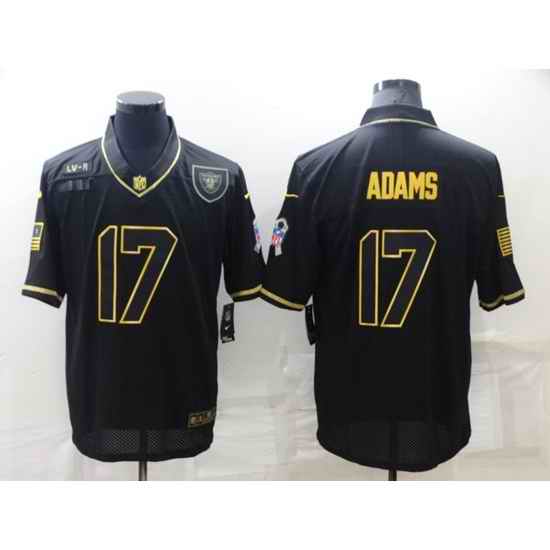 Men's Las Vegas Raiders #17 Davante Adams Black Gold Salute To Service Limited Stitched Jersey