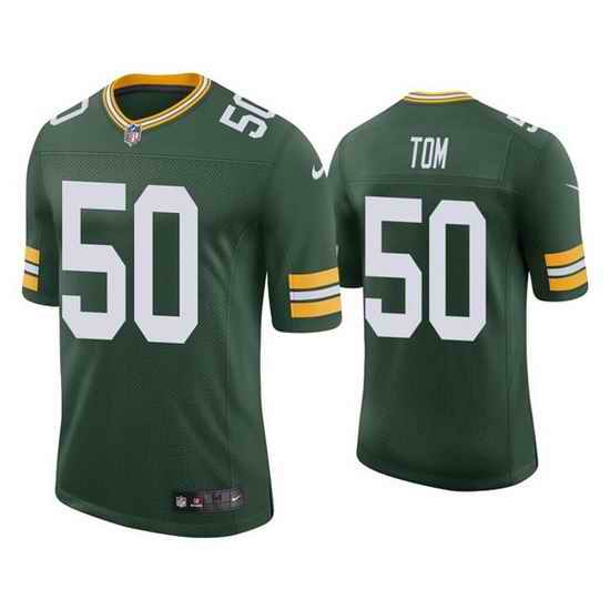 Men Green Bay Packers #50 Zach Tom Green Stitched Football Jersey