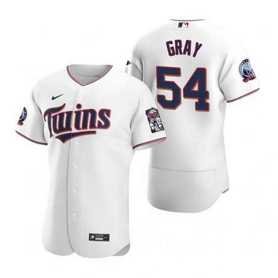 Men Minnesota Twins #54 Sonny Gray White Flex Base Stitched jersey