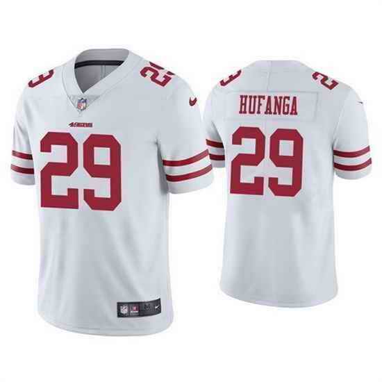 Women NFL San Francisco 49ers #29 Talanoa Hufanga White Vapor Untouchable Limited Stitched Jersey