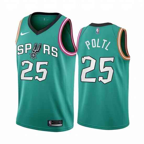 Men San Antonio Spurs 25 Jakob Poltl 2022 #23 Teal City Edition Stitched Jersey