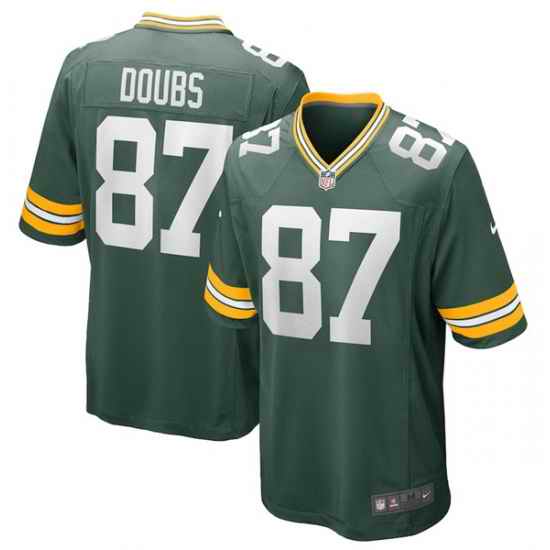 Men Green Bay Packers #87 Romeo Doubs Green Stitched Game JerseyS