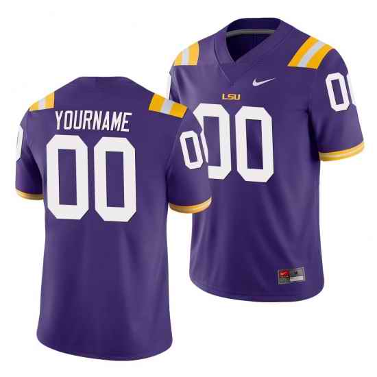 LSU Tiger Custom Purple Game Men'S Jersey