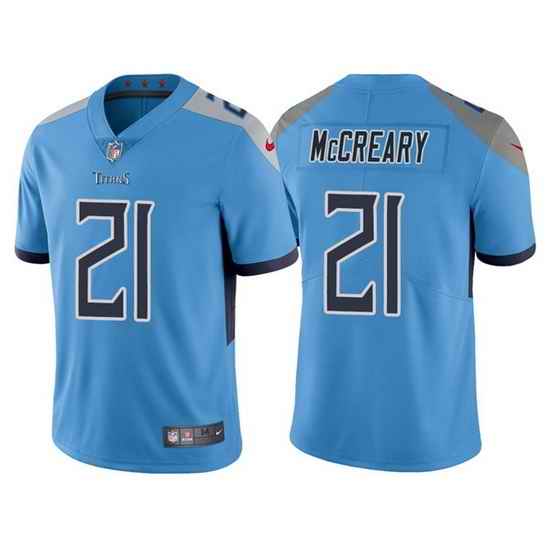 Men Tennessee Titans #21 Roger McCreary Blue Vapor Untouchable Stitched jersey