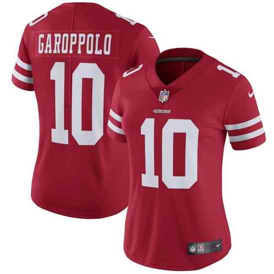 Women Nike San Francisco 49ers Jimmy Garoppolo #10 Red Vapor Untouchable Limited NFL Jersey