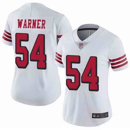 Women Nike San Francisco 49ers Fred Warner #54 White Vapor Untouchable Limited NFL Jersey