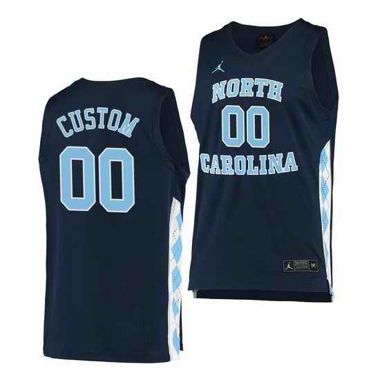 North Carolina Tar Heels Custom Navy Alternate Men Jersey