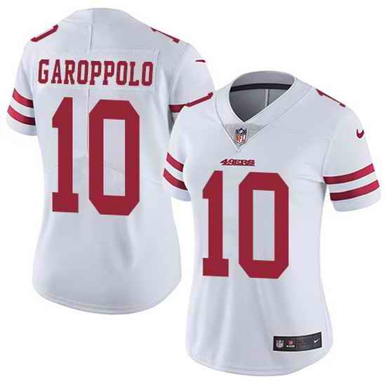 Women Nike San Francisco 49ers Jimmy Garoppolo #10 White Vapor Untouchable Limited NFL Jersey