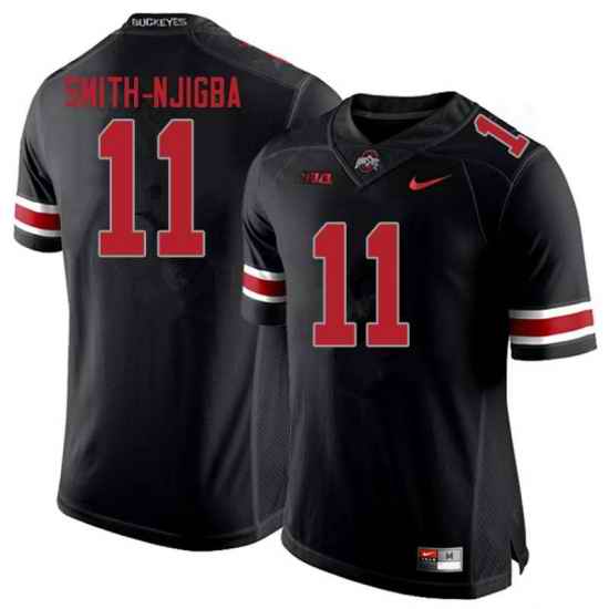 Men's Ohio State Buckeyes #11 Jaxon Smith-Njigba Blackout NCAA Nike College Football Jersey