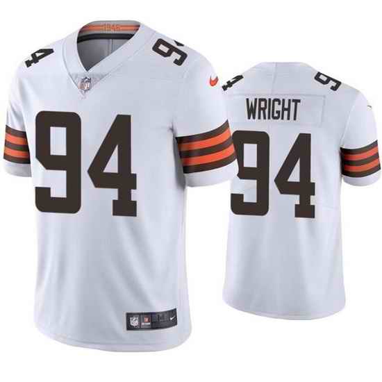 Men Cleveland Browns #94 Alex Wright White Vapor Untouchable Limited Stitched Jersey