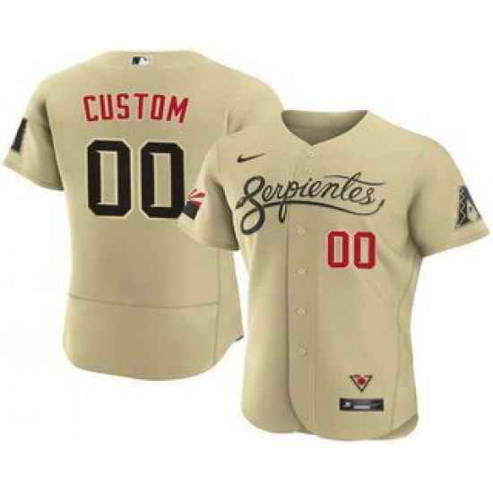 Men Women Youth Toddler  Arizona Diamondbacks ACTIVE PLAYER Custom 2021 Gold City Connect Flex Base Stitched MLB Jersey