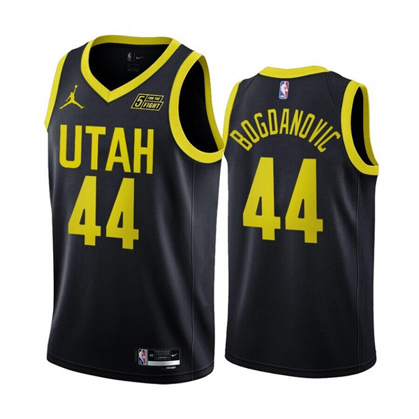 Men's Utah Jazz #44 Bojan Bogdanovic Black 2022/23 Association Edition Stitched Basketball Jersey->utah jazz jerseys->NBA Jersey