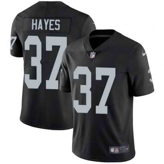 Men Las Vegas Raiders #37 Lester Hayes Black Vapor Limited Stitched Jersey