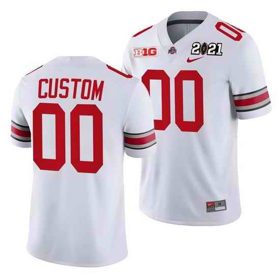 Ohio State Buckeyes Custom White 2021 Sugar Bowl Champions College Football Playoff College Football Playoff Jersey 0