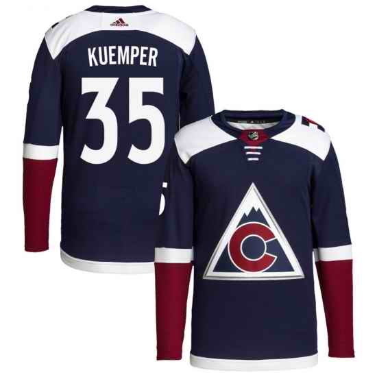 Adidas Colorado Avalanche #35 Darcy Kuemper Navy Alternate Authentic Stitched NHL Jersey