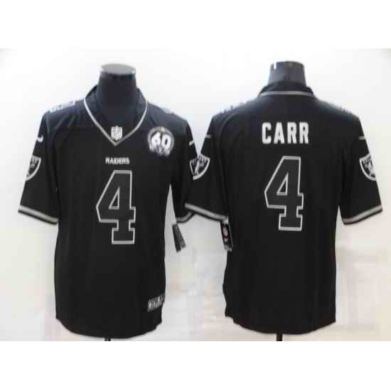 Men Las Vegas Raiders #4 Derek Carr Black Shadow Vapor Limited Stitched Jersey