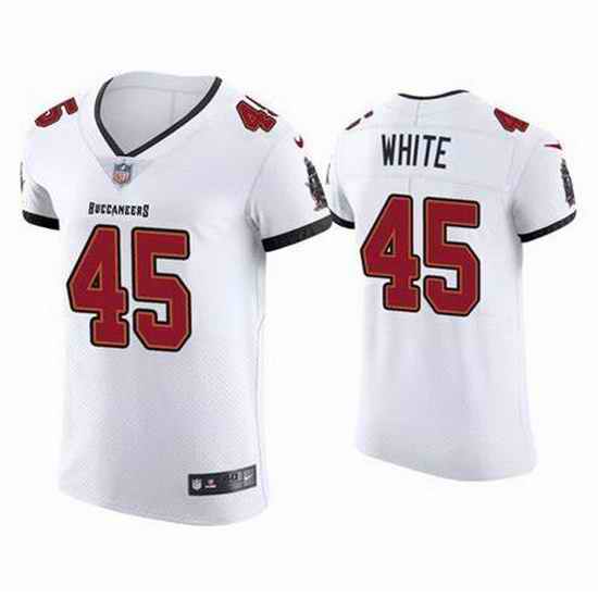 Women Nike Tampa Bay Buccaneers #45 Devin White White Vapor Limited Football Jersey