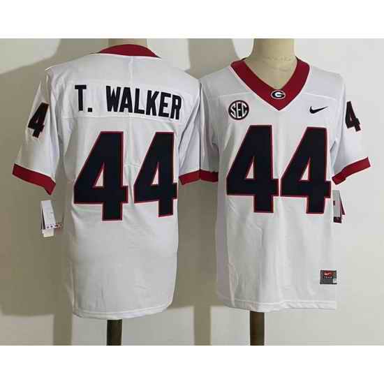 Men Georgia Bulldogs #44 Travon Walker White College Football Jersey