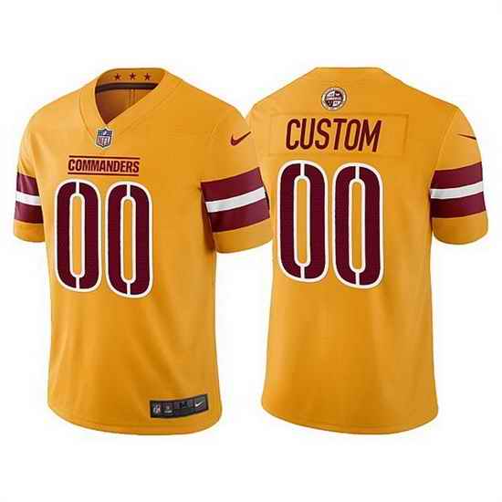 Men Washington Commanders Active Player Custom Gold Vapor Untouchable Stitched Football jersey