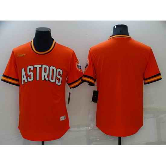 Men Houston Astros Blank Orange Cool Base Stitched jersey