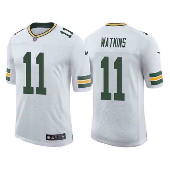 Men Green Bay Packers #11 Sammy Watkins White Stitched Football Jersey