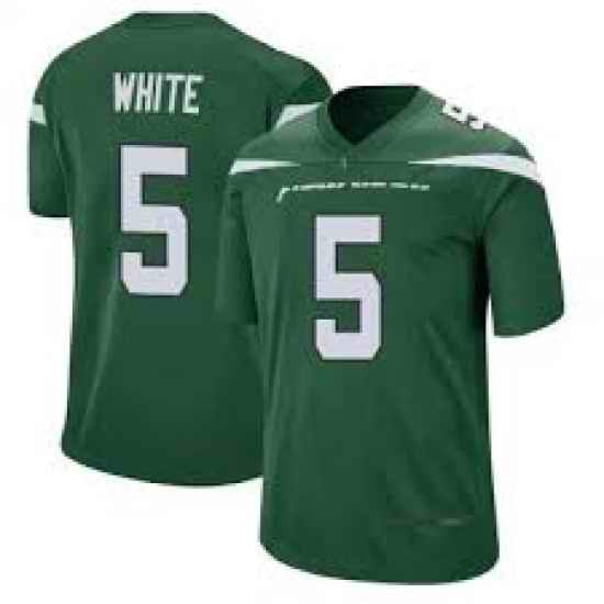Men Nike New York Jets Mike White #5 Green Vapor Limited NFL Jersey