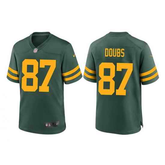 Men Green Bay Packers #87 Romeo Doubs Green Stitched Game Jersey