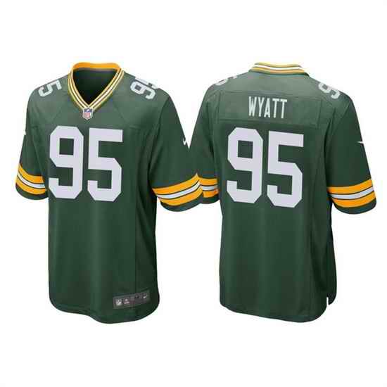 Men Green Bay Packers #95 Devonte Wyatt Green Stitched Football Jersey