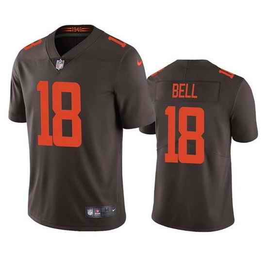 Men Cleveland Browns #18 David Bell Brown Vapor Untouchable Limited Stitched Jerseyy