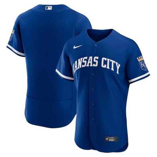 Men Kansas City Royals Blank Blue Flex Base Stitched Jersey