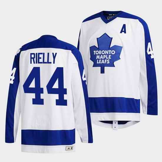 Men Toronto Maple Leafs #44 Morgan Rielly White Classics Primary Logo Stitched jersey