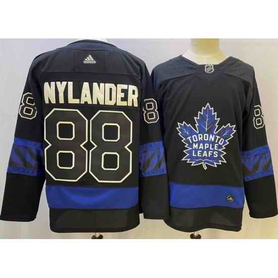 Men Toronto Maple Leafs Black #88 William Nylander Alternate Premier Breakaway Reversible Stitched jersey