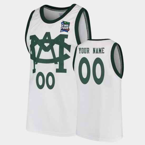 Michigan State Spartans Custom White 2019 Final Four Vault Mac Replica Jersey