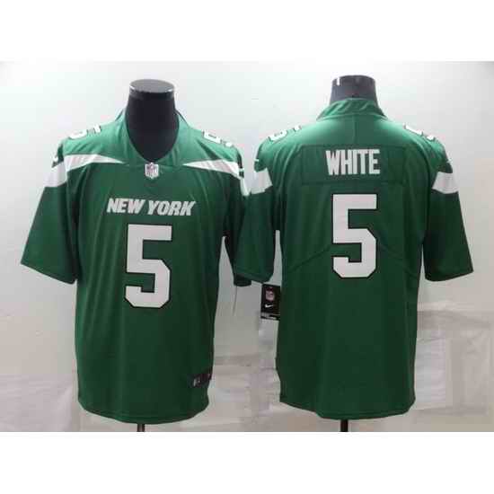 Men New York Jets #5 Mike White Green Vapor Untouchable Limited Stitched Jersey
