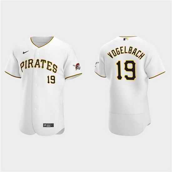 Men Pittsburgh Pirates #19 Daniel Vogelbach White Flex Base Stitched MLB Jerse