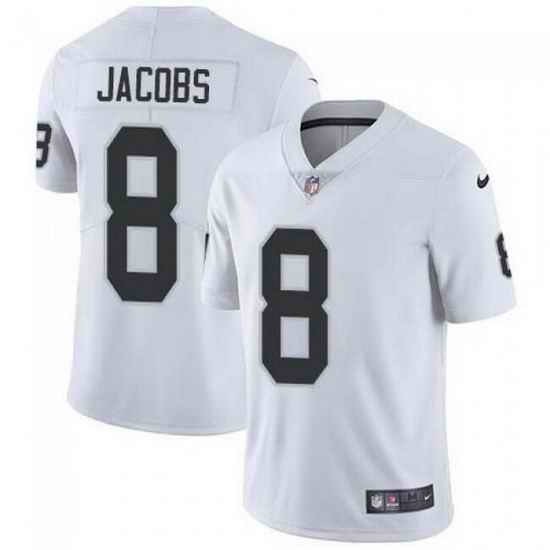 Men Las Vegas Raiders #8 Josh Jacobs White Vapor Limited Stitched jersey