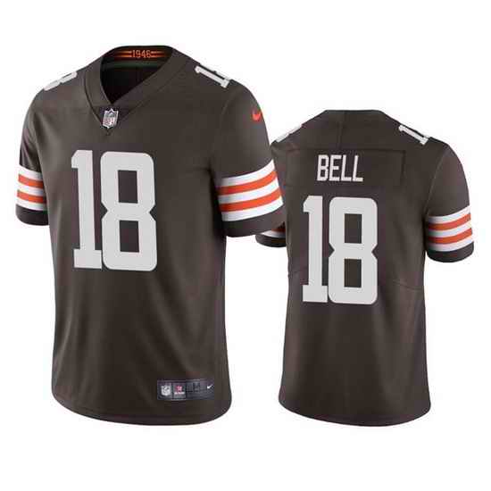 Men Cleveland Browns #18 David Bell Brown Vapor Untouchable Limited Stitched Jersey