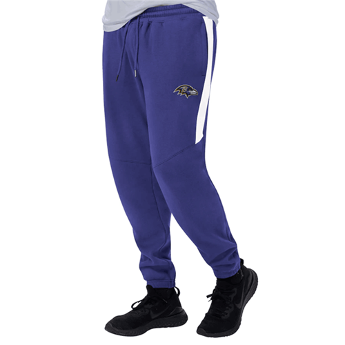 Men's Baltimore Ravens Starter Purple/White Goal Post Fleece Pants